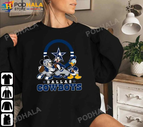 Goodfy Donald Duck And Mickey Mouse Dallas Cowboys Shirt