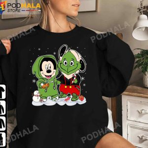 Grinch And Mickey Mouse Friends Xmas Gifts Mickey Christmas TShirt