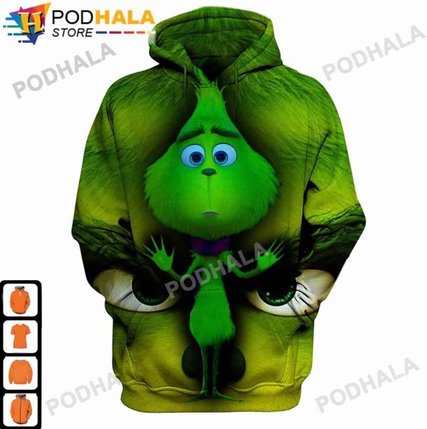 Grinch Christmas 3D Hoodie AOP Funny Grinch Gifts