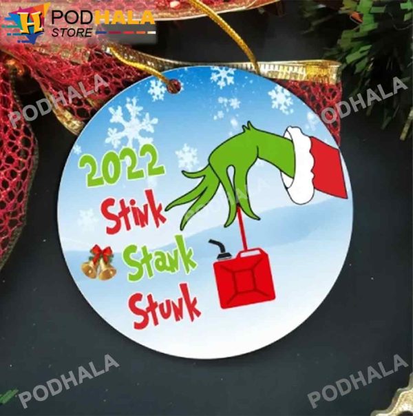 Grinch Christmas Ornaments, 2022 Stink Stank Stunk Xmas Gifts