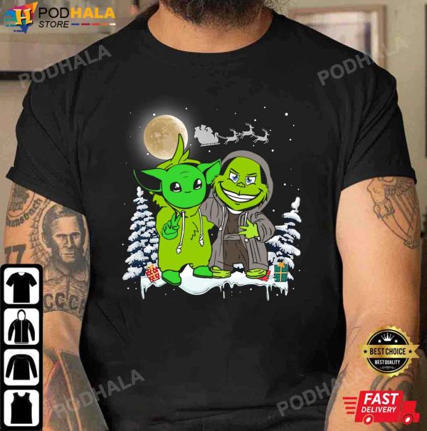 Grinch Christmas Shirt Couple Grinch And Baby Yoda Xmas Gifts