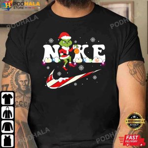 Grinch Christmas Shirt, The Grinch Nike Christmas lights 2022 T-Shirt