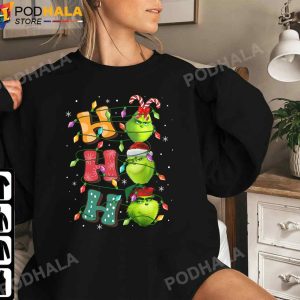Grinch Christmas Sweatshirt Ho Ho Ho Grinch Xmas Gifts