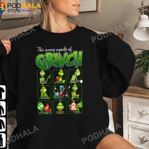 Grinch Christmas Sweatshirt The Many Moods Of Grinch Xmas Gifts