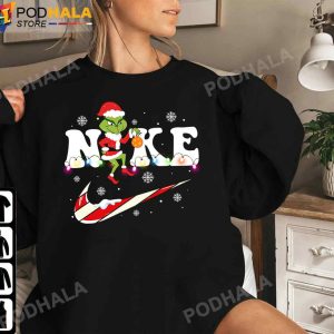 Grinch Christmas TShirt The Grinch Nike Christmas lights 2022 T Shirt