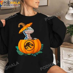 Halloween Pumpkin Dinosaur Jurassic World Logo Sweatshirt Halloween Gifts