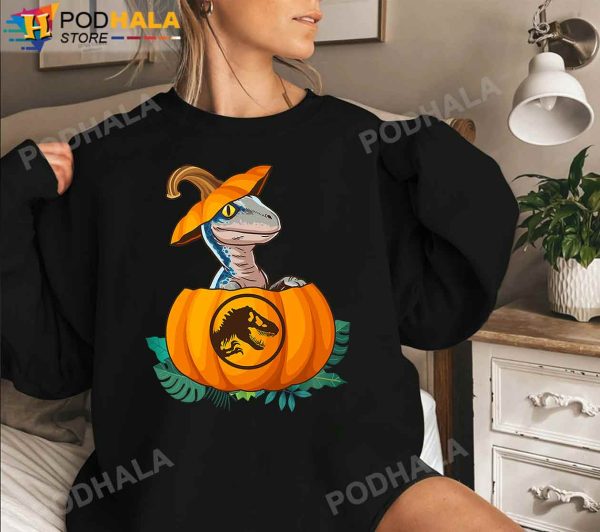 Halloween Pumpkin Dinosaur Jurassic World Logo T-Shirt, Halloween Gifts