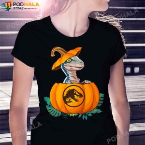 Halloween Pumpkin Dinosaur Jurassic World Logo Tee Halloween Gifts