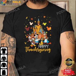 Happy Thanksgiving Mickey Mouse Disney Characters Thanskgiving T-Shirt