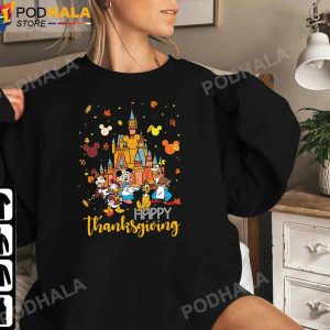 Happy Thanksgiving Mickey Mouse Disney Characters Thanskgiving Tee
