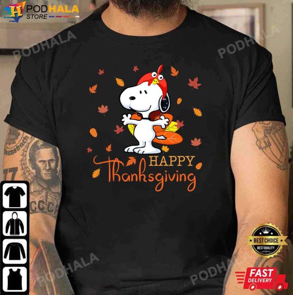 Happy Thanksgiving T-Shirt Funny Turkey Snoopy Lover, Thanksgiving Gifts