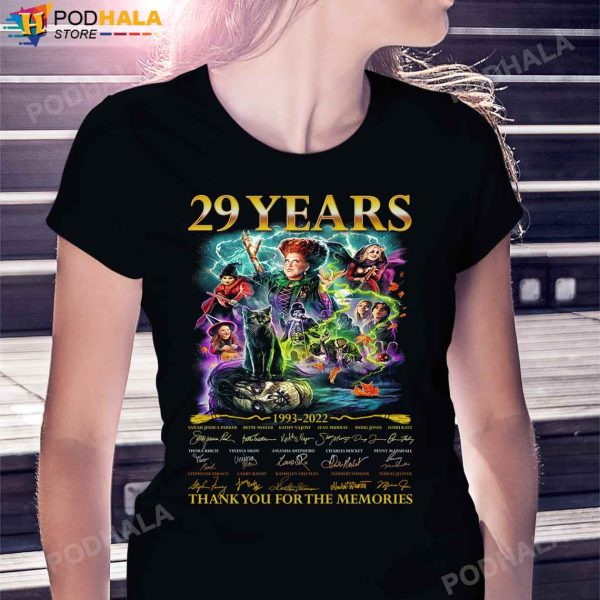Hocus Pocus 2 Signatures 29 years 1993 2022 T-shirt, Halloween Gifts