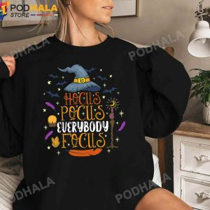 Hocus Pocus Everybody Focus Costume Sweatshirt Halloween Gifts Teachers