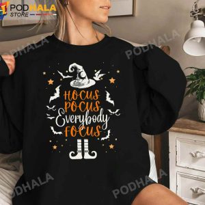 Hocus Pocus Everybody Focus T-Shirt Halloween Gifts Teachers