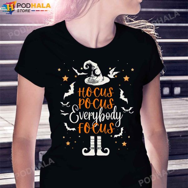 Hocus Pocus Everybody Focus T-Shirt Halloween Gifts Teachers