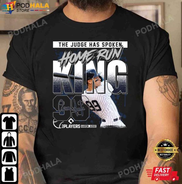 Home Run King Aaron Judge TShirt Yankees New York MLBPA T-Shirt