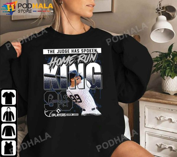 Home Run King Aaron Judge TShirt Yankees New York MLBPA T-Shirt