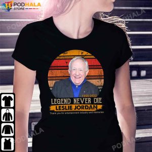 In Memory Of Leslie Jordan Shirt Legend Never Die 1955 2022 TShirt