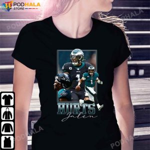 Jalen Hurts TShirt 90s 1quarterback Philadelphia Eagles Football NFL