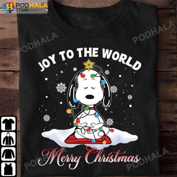 Joy To The World Merry Christmas Snoopy Lover Funny Christmas T-shirt
