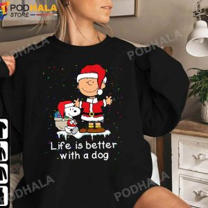 Snoopy Charlie Brown Life Is Better With A Dog Funny Shirt