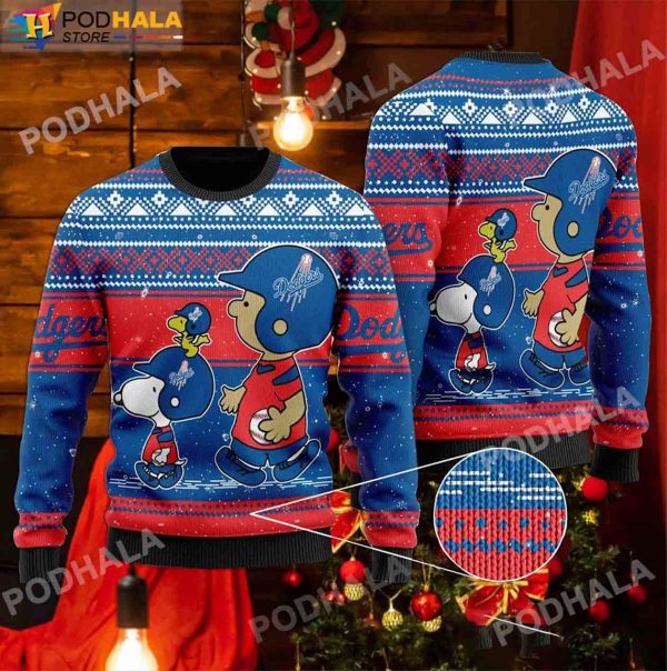 Los Angeles Dodgers MLB Snoopy Lover Ugly Christmas Sweater