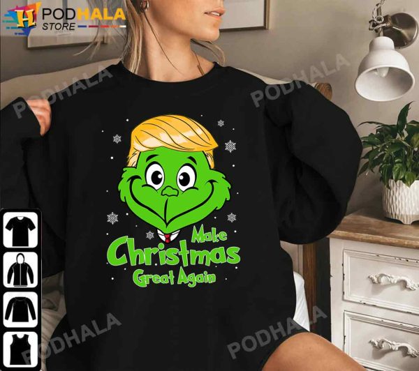 Make Christmas Great Again Trump Grinch Christmas Shirt