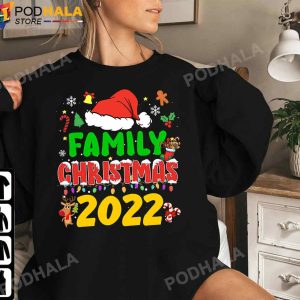 Matching Family Christmas 2022 Team Santa Elf Squad Pajamas Funny Christmas T-Shirt