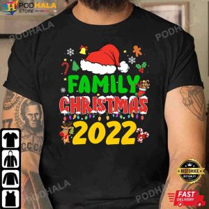 Matching Family Christmas 2022 Team Santa Elf Squad Pajamas Funny Christmas TShirt
