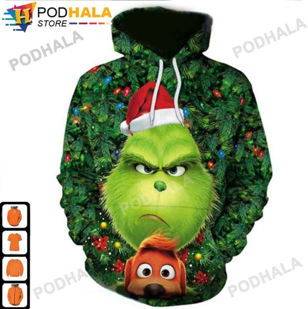 Max and The Grinch Christmas 3D Hoodie Grinch Gifts
