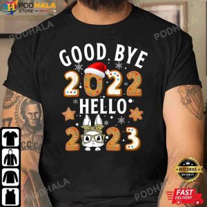Merry Christmas And Happy New Year Good Bye 2022 Hello 2023 TShirt