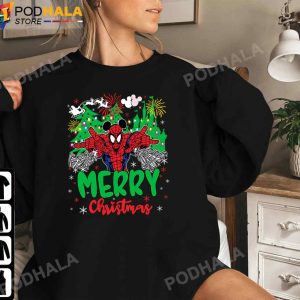 Merry Christmas Spiderman Mickey Ears, Mickey Christmas Shirt