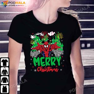 Merry Christmas Spiderman Mickey Ears Mickey Christmas T Shirt
