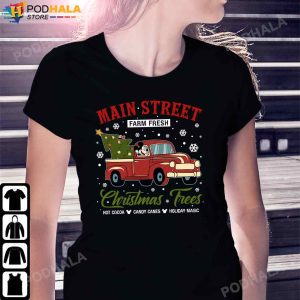 Mickey Christmas Shirt Main Street Farm Fresh Christmas Trees Tee