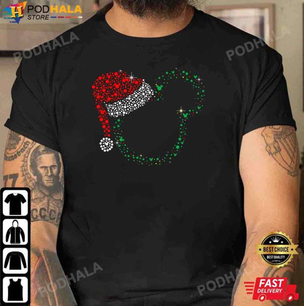 Mickey Christmas Shirt, Mickey Mouse Santa Hat Christmas T-Shirt