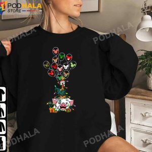 Mickey Christmas Shirt Moana Pua And Hei Hei Mickey Balloons Tee