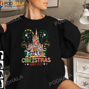 Mickey Christmas Shirt Verry Merry Party 2022 Mickey Ears Christmas Tee