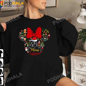 Mickey Christmas T Shirt Santa Mickey Snowflake Snowmen Reindeer