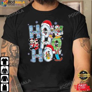 Mickey Christmas TShirt Ho Ho Ho Mickey And Friends Christmas Lights