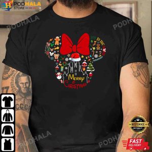 Mickey Christmas TShirt Santa Mickey Snowflake Snowmen Reindeer