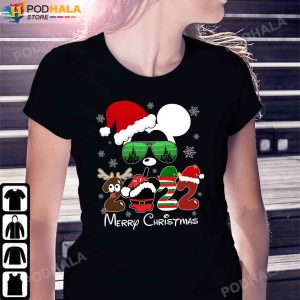 Mickey Christmas TShirt Santa Mickey with Sunglasses Merry Christmas