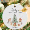 New Baby Personalized Family Ornaments, Baby’s First Christmas Ornaments