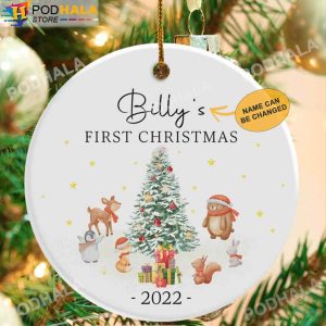 New Baby Personalized Family Ornaments, Baby’s First Christmas Ornaments