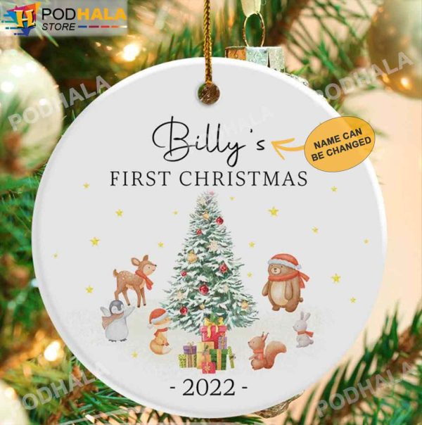 New Baby Personalized Family Ornaments, Baby’s First Christmas Ornaments