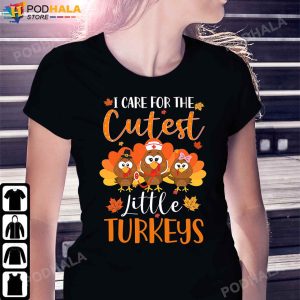 Nurse Turkey Thanksgiving Nurse Day Womens NICU Nurse T-Shirt