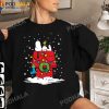 Peanuts Christmas Holiday Snoopy Doghouse Christmas Stocking Light Up T-Shirt