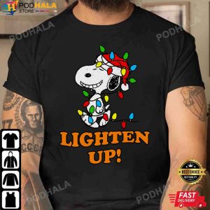 Peanuts Christmas Snoopy Christmas Lighten Up T Shirt Xmas Gifts