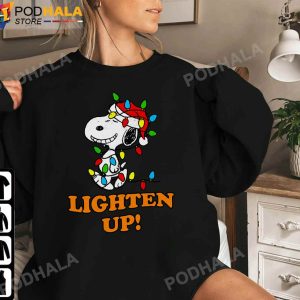 Peanuts Christmas Snoopy Christmas Lighten Up T Shirt Xmas Gifts Sweatshirt