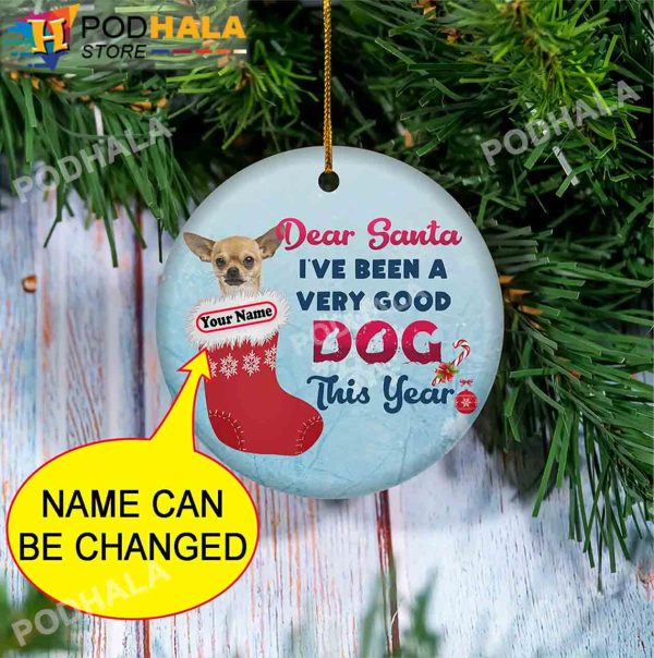 Personalized Dog Ornaments, Custom Chihuahua Ornaments