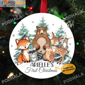 Personalized Family Ornaments, Animal Baby’s First Christmas Ornaments